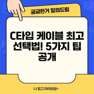 c타입충전케이블, 충전 케이블 선택법, c타입 정보, 고속 충전 케이블, 데이터 전송 속도