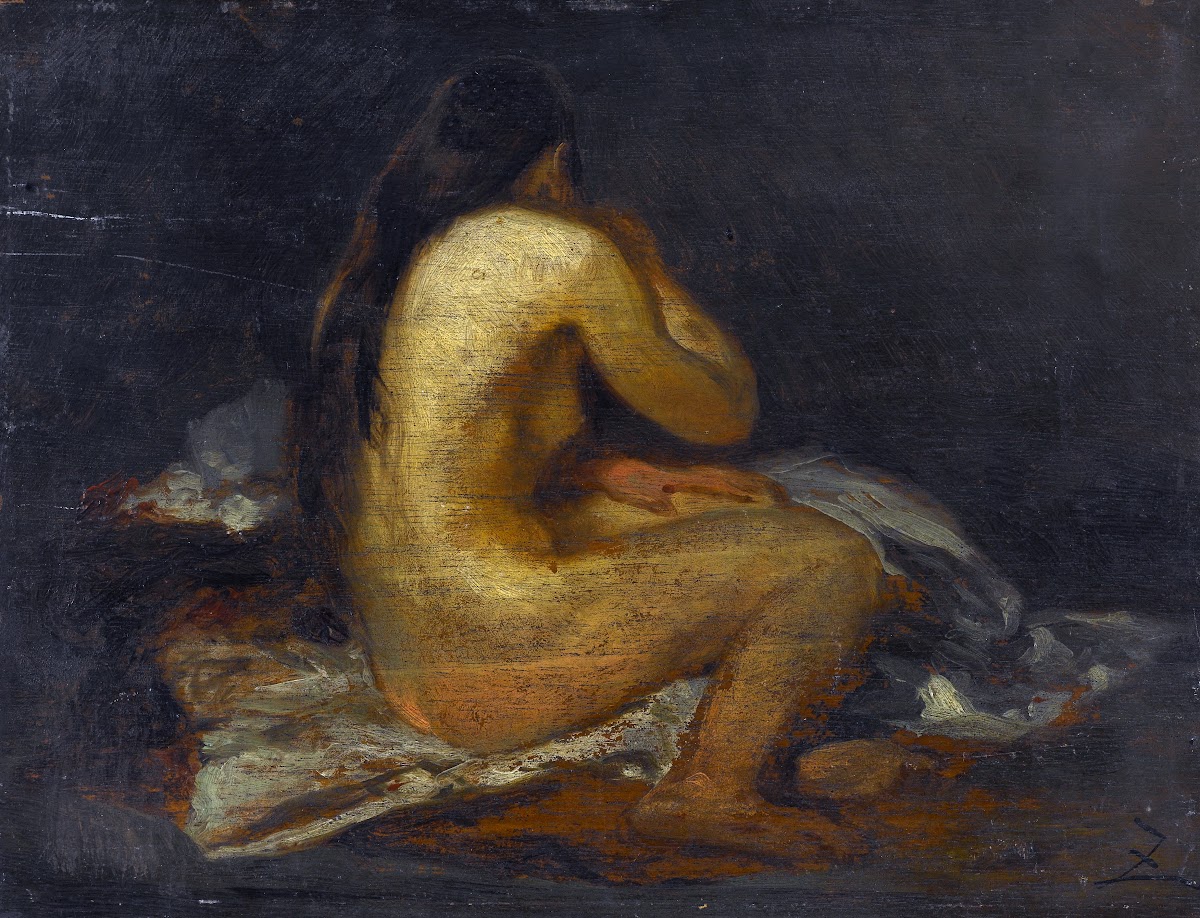Femme nue assise