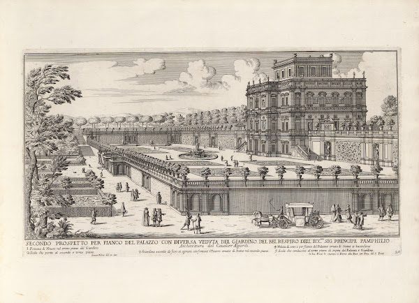 Li giardini di Roma con le loro piante alzate e vedvte in prospettiva Pl19 17th