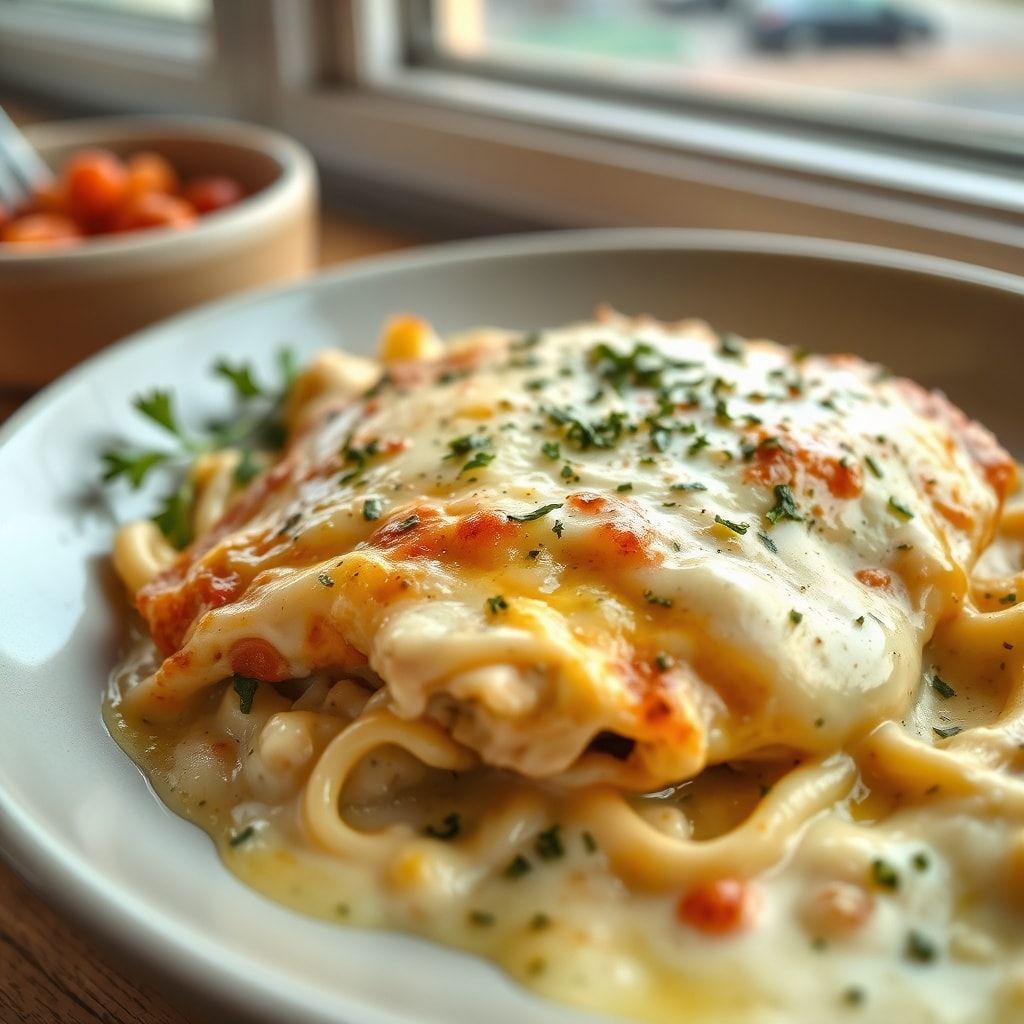 High-Protein Chicken Alfredo Bake for Easy Low-Carb Meal Prep - Quick & Delicious
