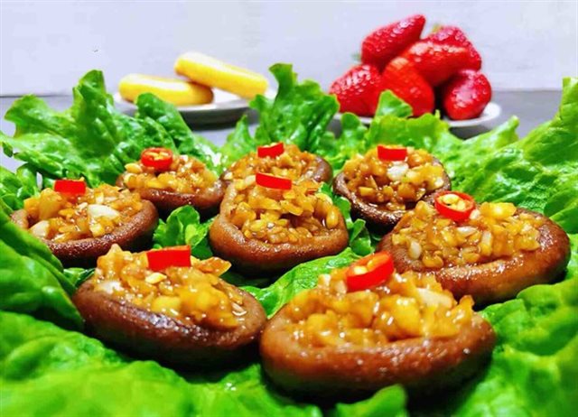 Nấm Đông Cô Sốt Tỏi Ớt
