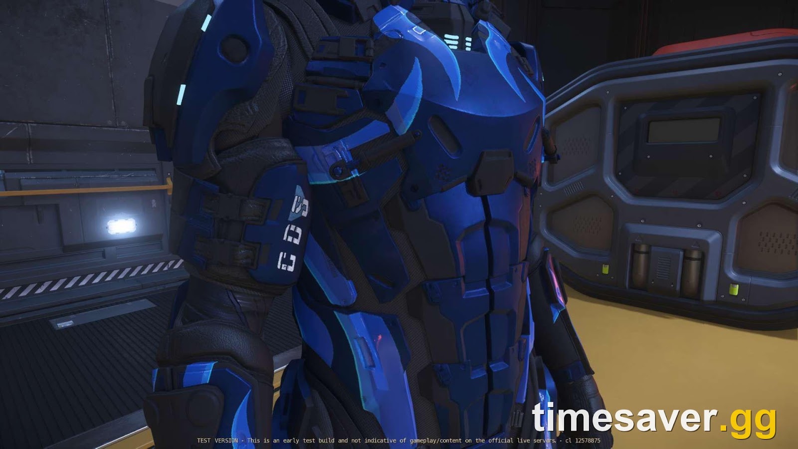 Blue SecondWind heavy armor set, the top reward from the Orison Relief Support event in Star Citizen Alpha 4.10.1