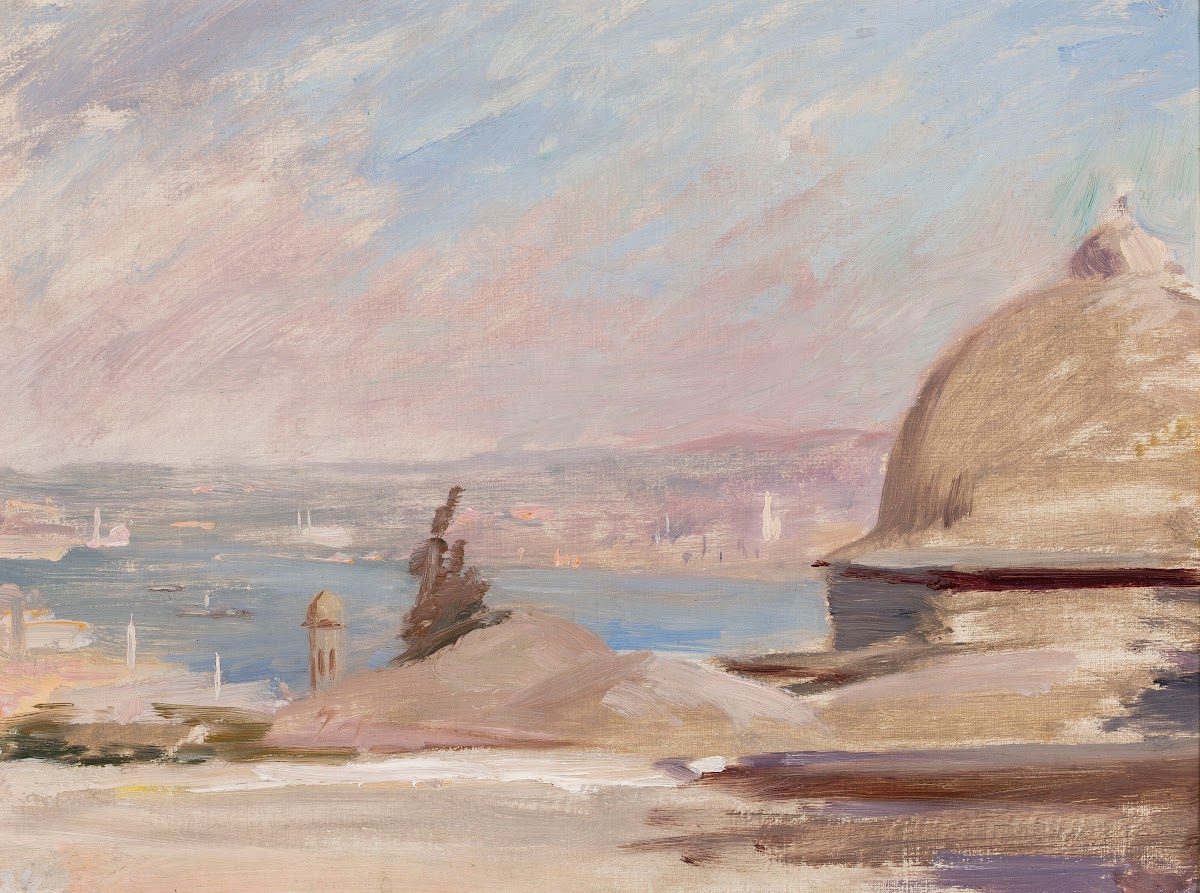 View of the port From the journey to Constantinople 1893