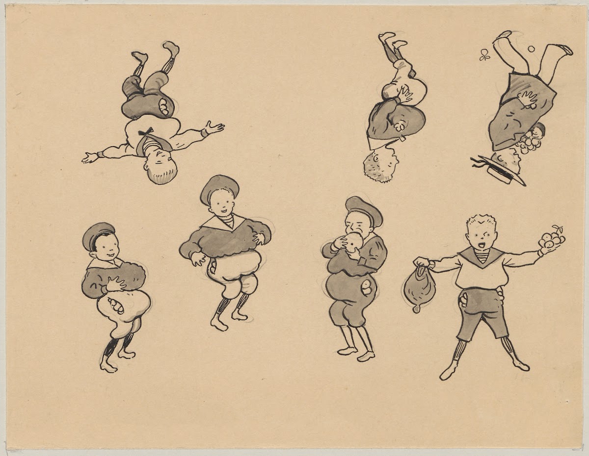 Boys In Sailor Suits Have Stuffed Their Pockets Pants And Shirts With Treats 190