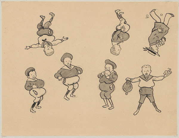Boys In Sailor Suits Have Stuffed Their Pockets Pants And Shirts With Treats 190