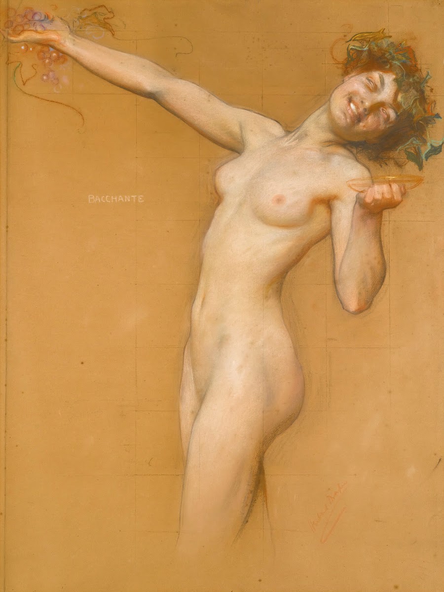 Bacchante study for the vintage morn