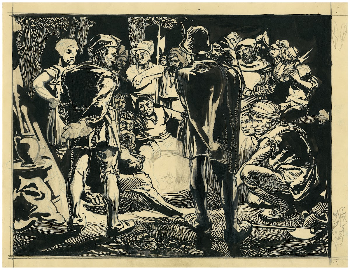 Man addressing a group of people