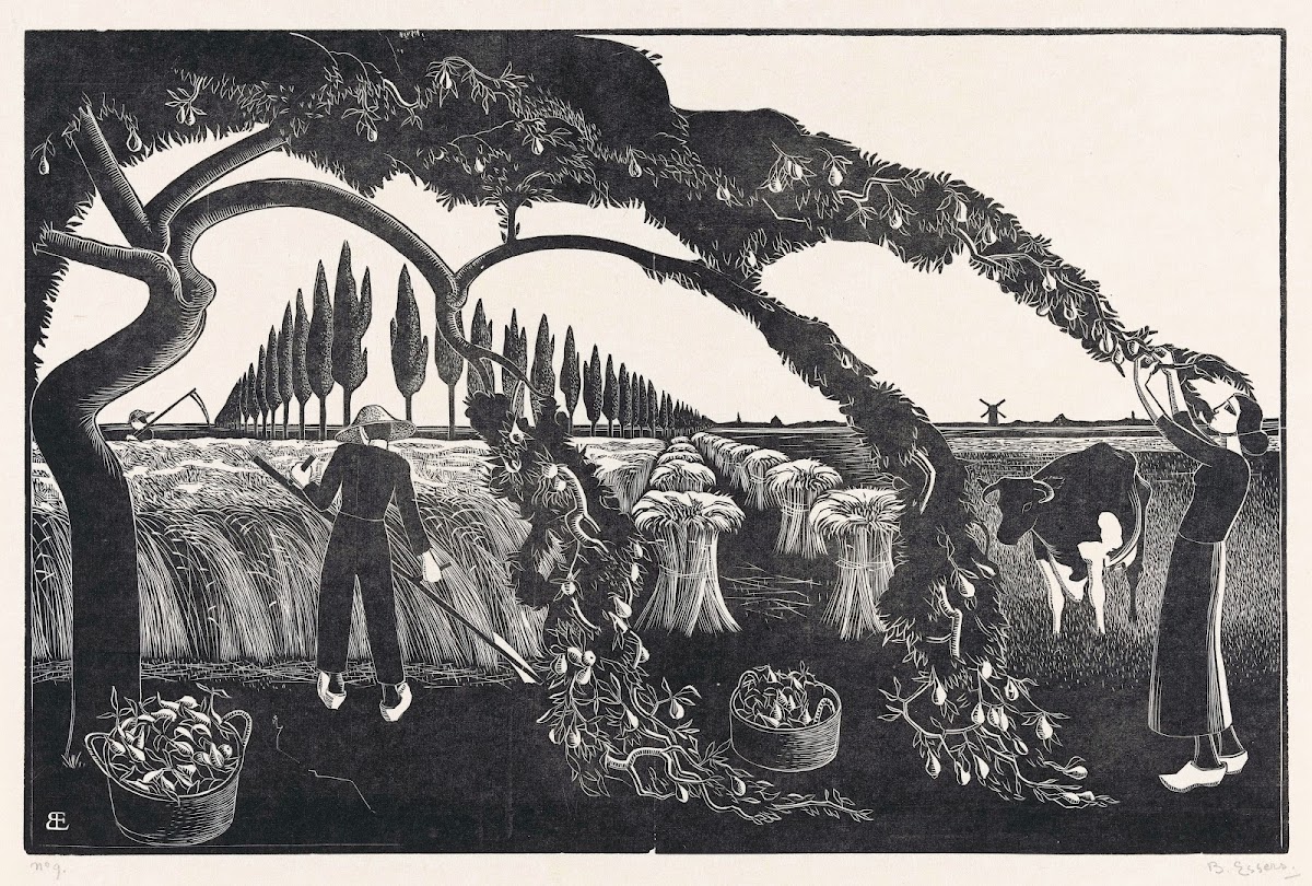 Oogstende man en vrouw 1903