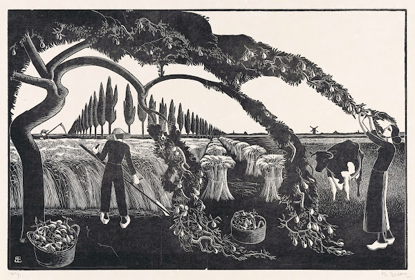 Oogstende man en vrouw 1903