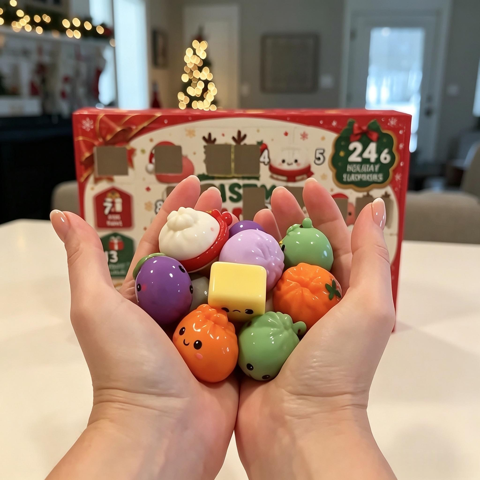 Adventskalender mit Spielzeug-Überraschungen, 24 Tage