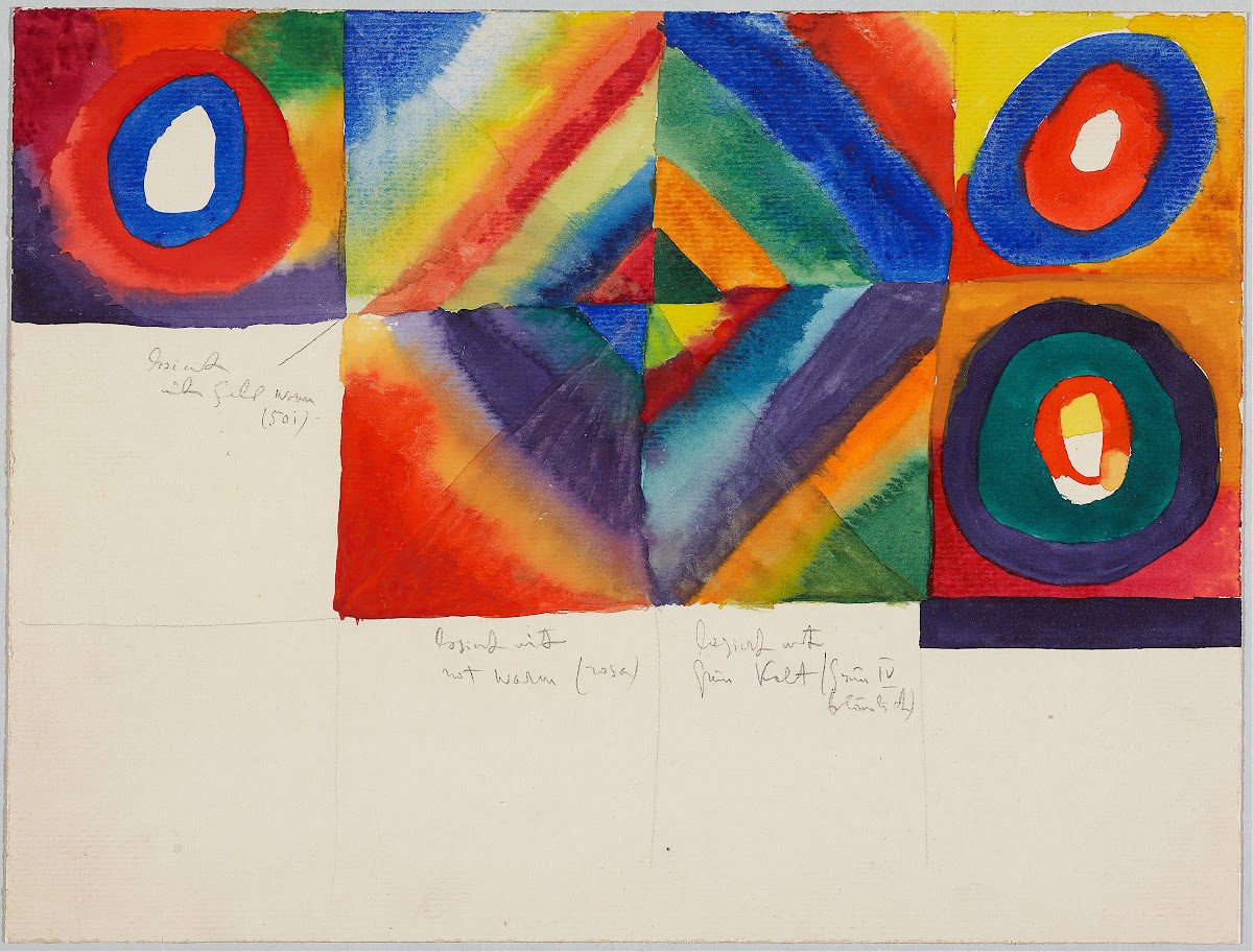 Color studies with information on painting technique 1913