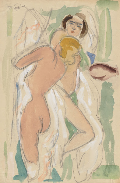 Two reclining female nudes 1913