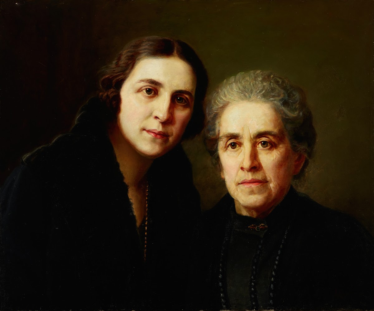Portrait of Mrs Biesiekierska with Daughter 1923 1927