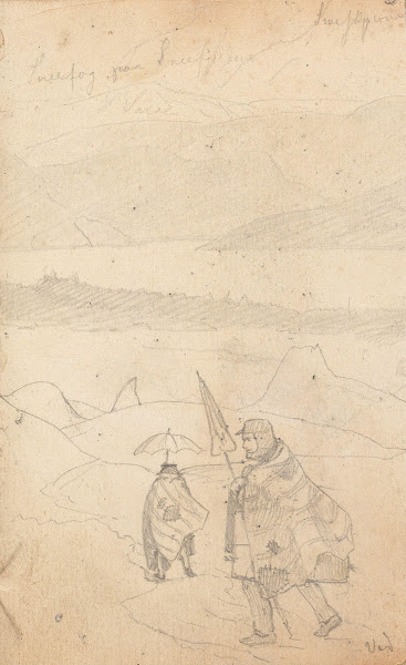 To mannsfigurer i fjellet 1843