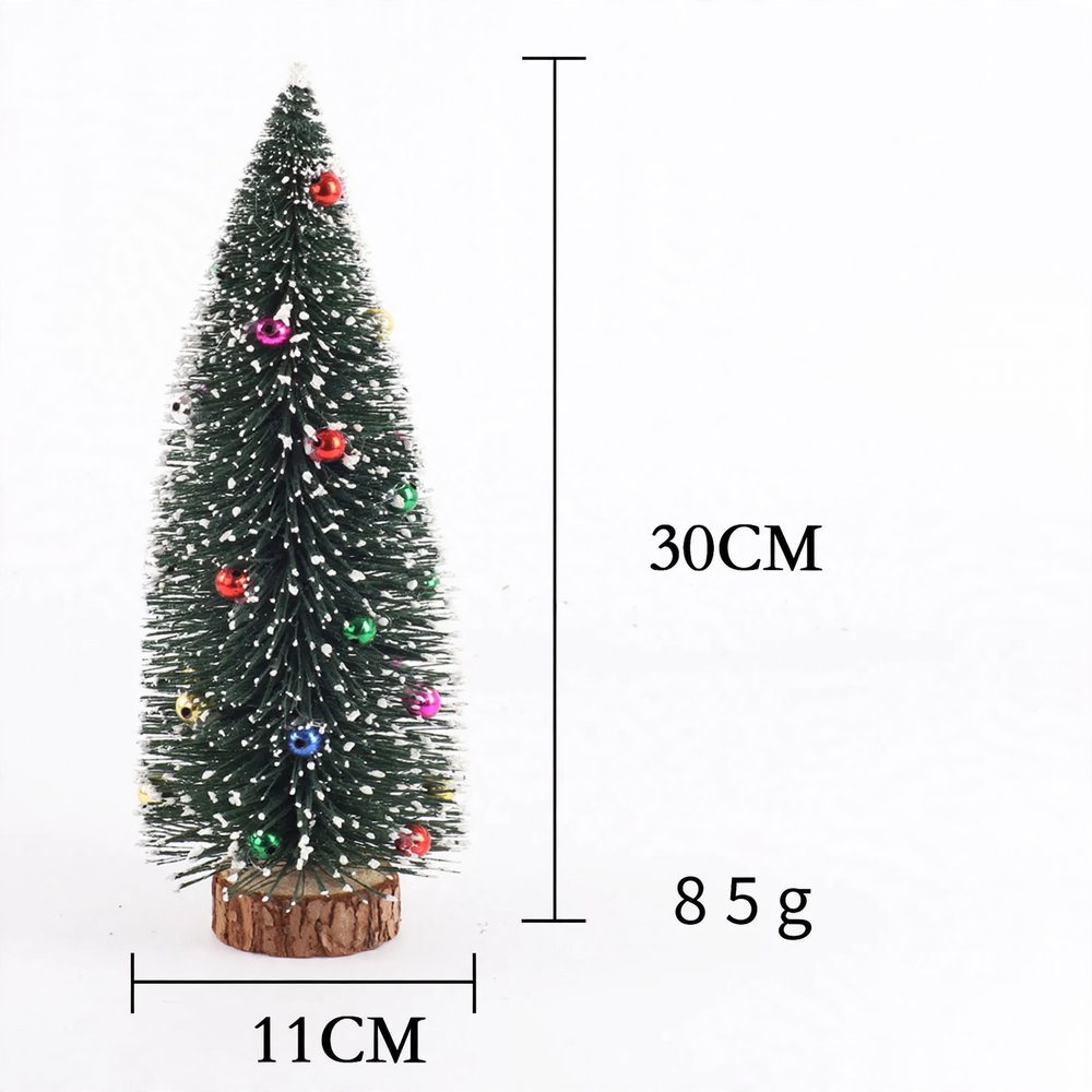 Mini-Weihnachtsbaum mit Beflockung und Perlen