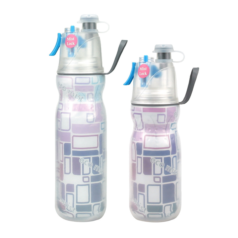 Sports drink bottle with spray function, 470–590 ml