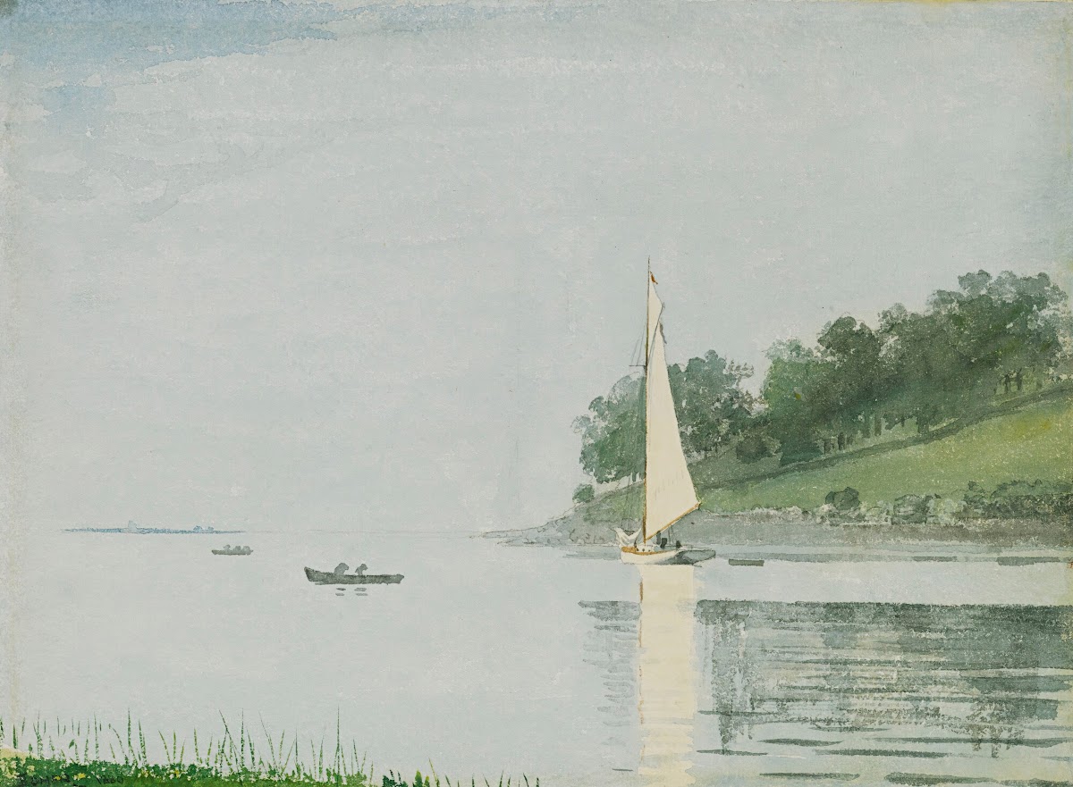 Yacht In A Cove Gloucester 1880
