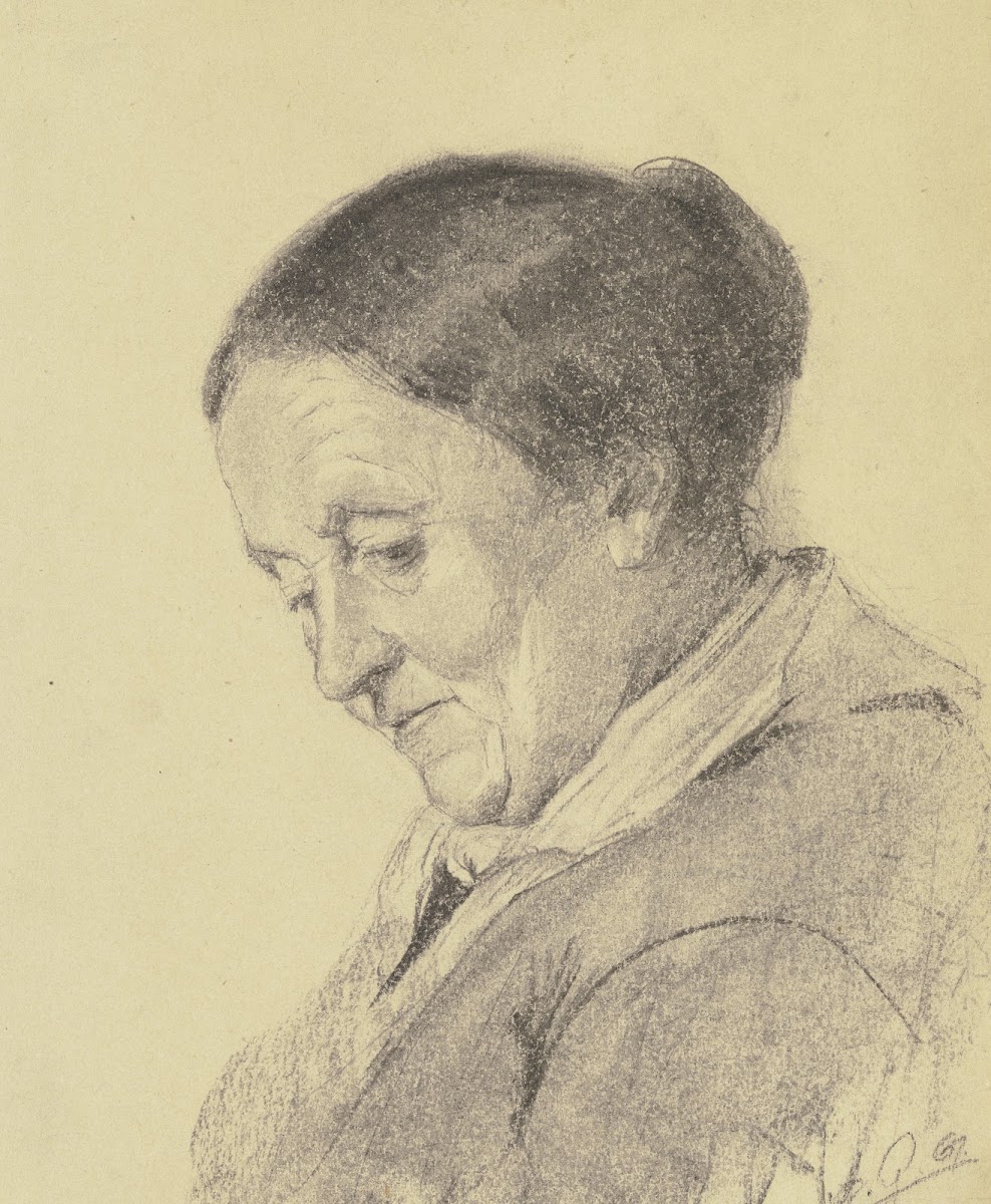 Bildnis einer alten Frau im Dreiviertelprofil 1861