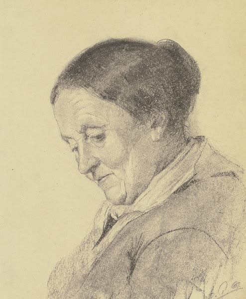 Bildnis einer alten Frau im Dreiviertelprofil 1861
