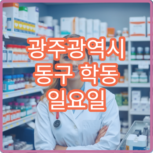 광주광역시 동구 학동 일요일 문 여는 약국 상비약 판매
