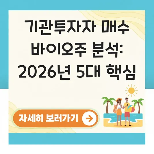 기관투자자 매수 상위 바이오주 분석