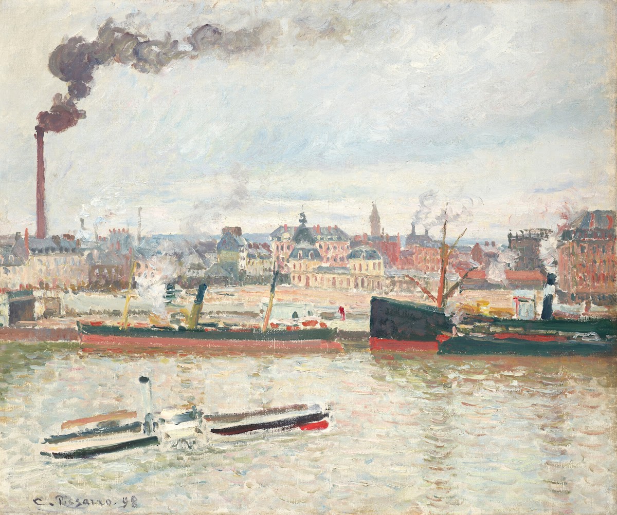 Vue sur la gare dOrléans Saint Sever Rouen 1898