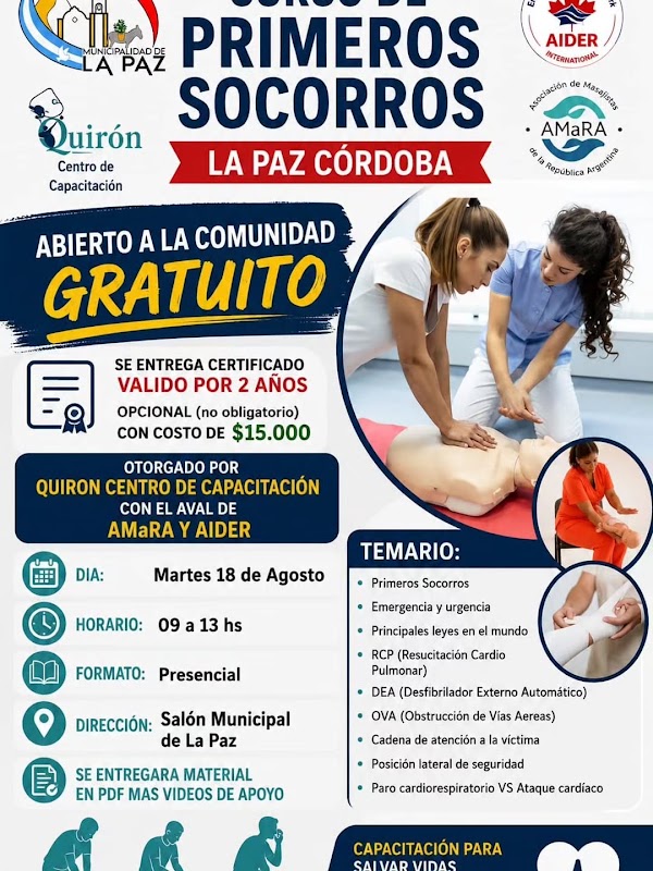 Capacitación en Primeros Socorros