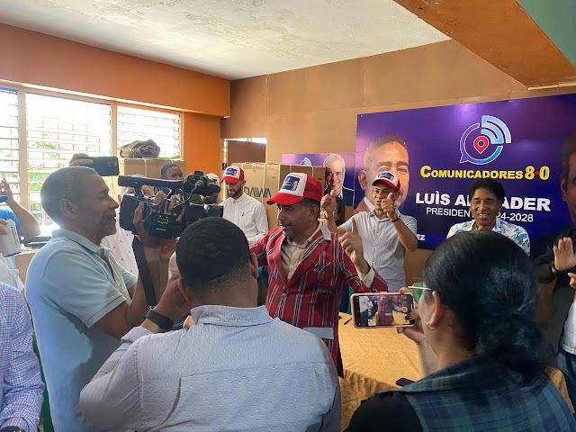 Movimiento Comunicadores 8.0 Luis Abinader Presidente continúa jornada de crecimiento para garantizar  triunfo de Luis Abinader en mayo