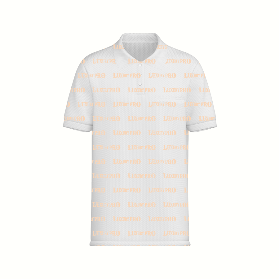 AOP HNH Polo with Lapel Buttons and Pockets