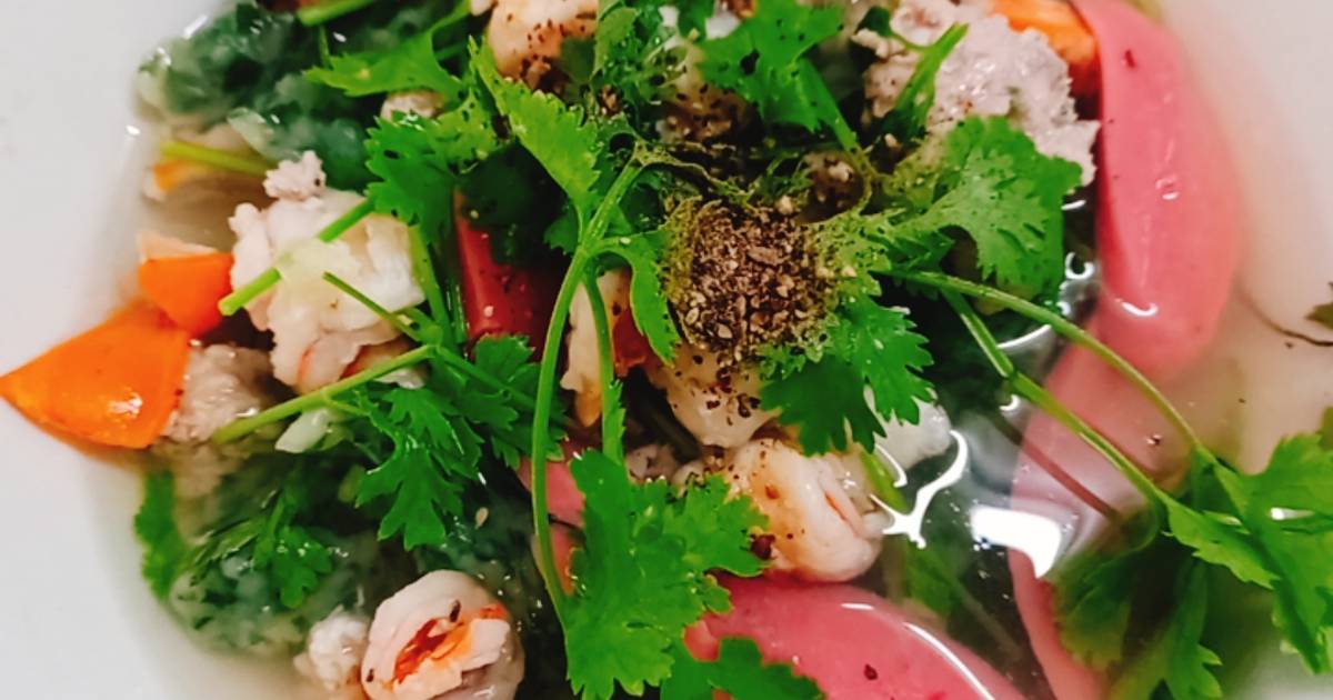 Soup hẹ ăn sáng