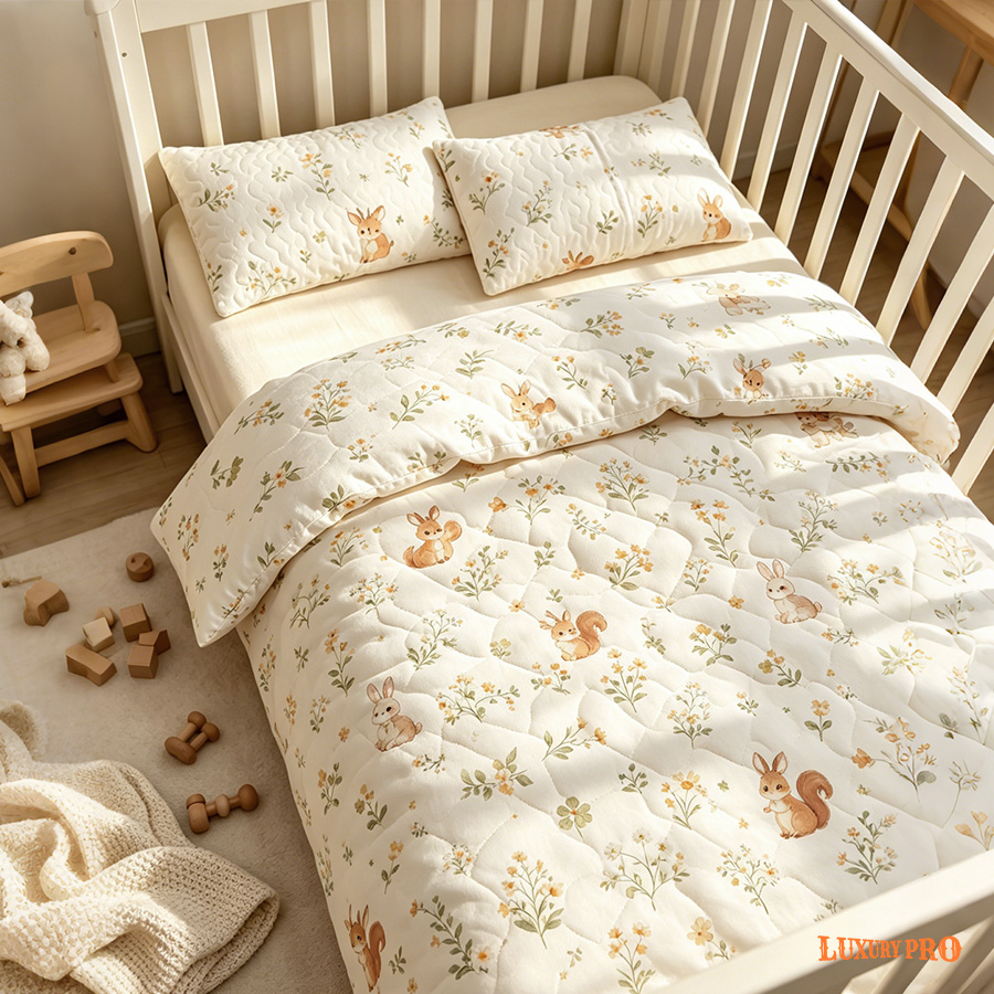 Free needle quilting duvet cover three piece set