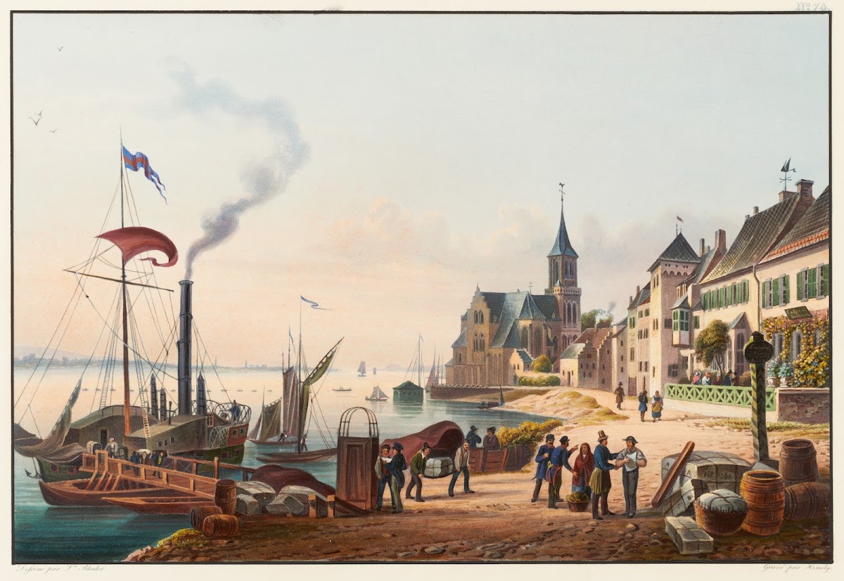 Vue de la ville dEmerich Frontière Prussienne