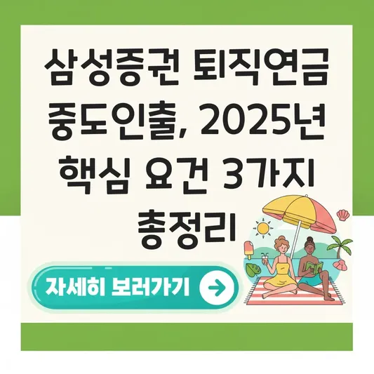 삼성증권 퇴직연금 중도인출 하는 법 대표 이미지