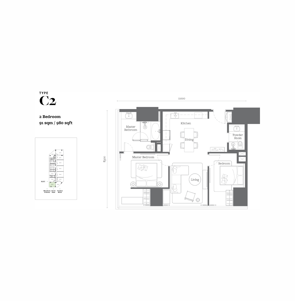 Jewel by Oxley KL City Centre floor plan