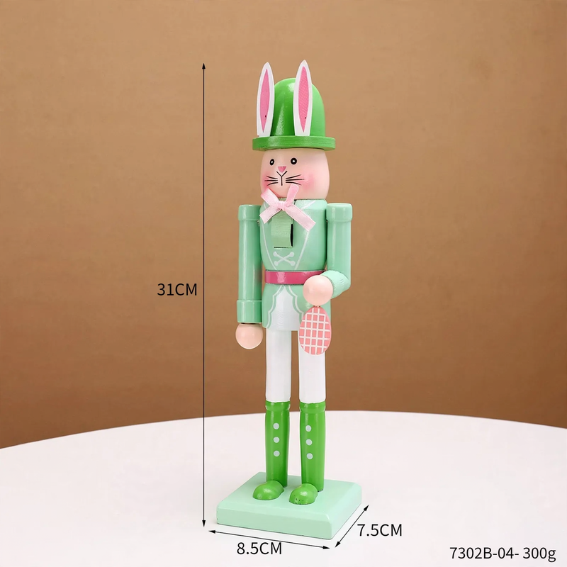Decorative nutcracker figure in bunny design