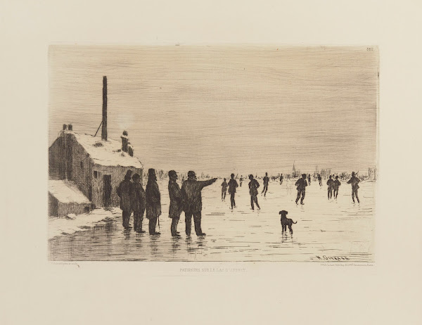 Patineurs sur le lac dAnnecy 1876