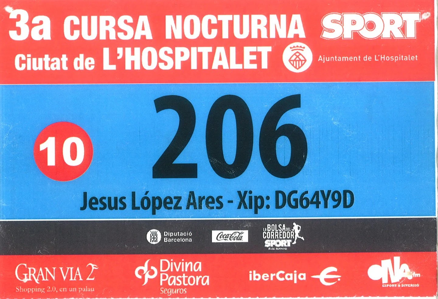 Dorsal de Cursa Hospitalet