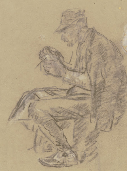 Sitting woodcutter