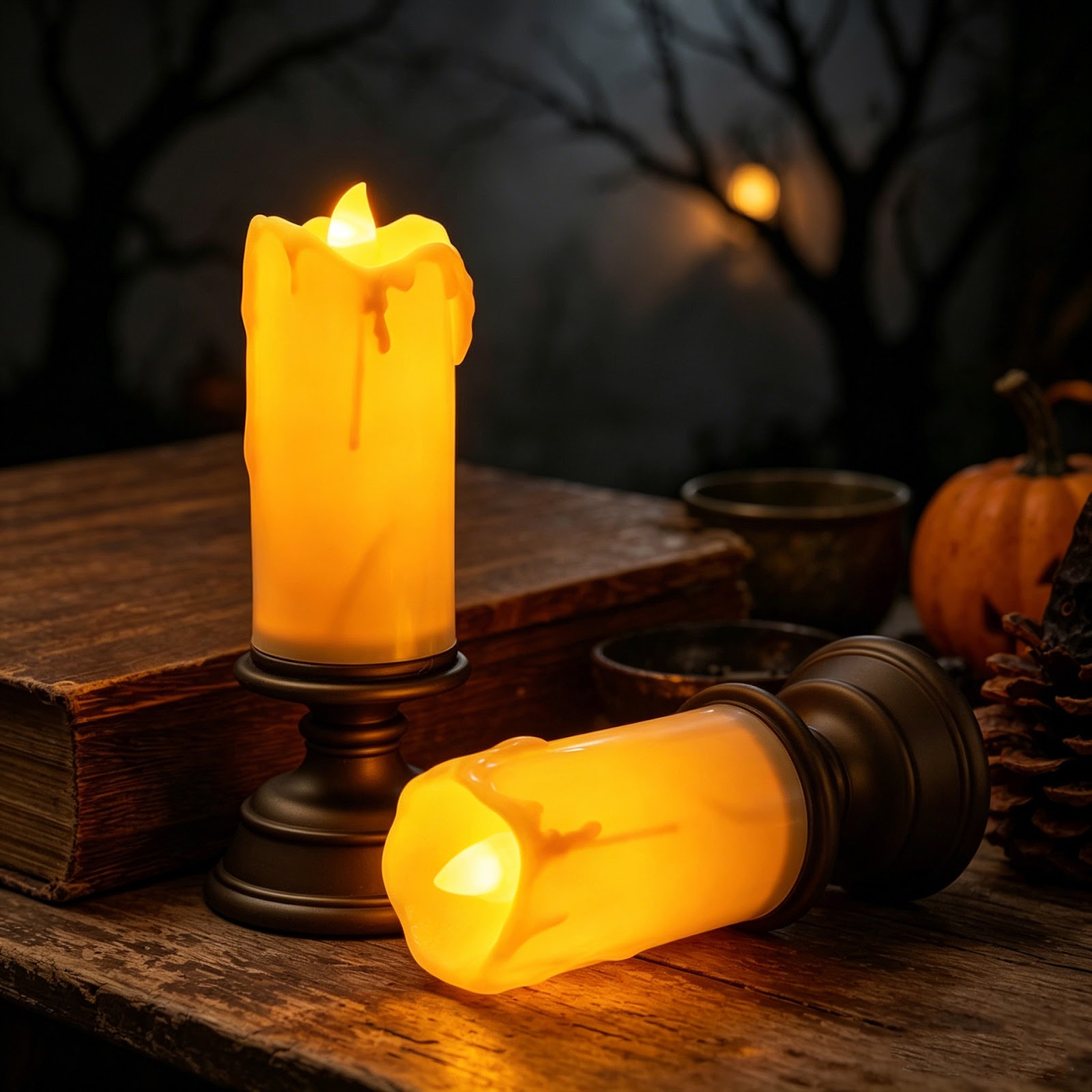 LED Real Wax Look Candle with Drip Effect