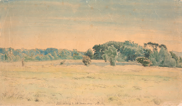 Landskab fra Frederiksborg 1841   1842