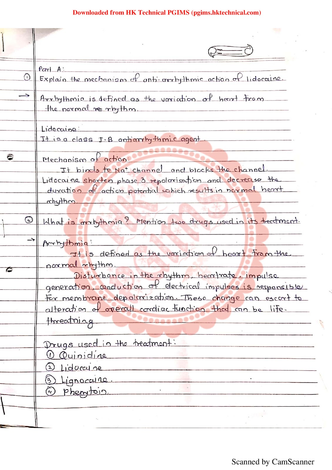 Pharmacology-II question paper with answers  5th Semester B.Pharmacy Previous Year's Question Paper,BP503T Pharmacology II,BPharmacy,BPharm 5th Semester,Previous Year's Question Papers,