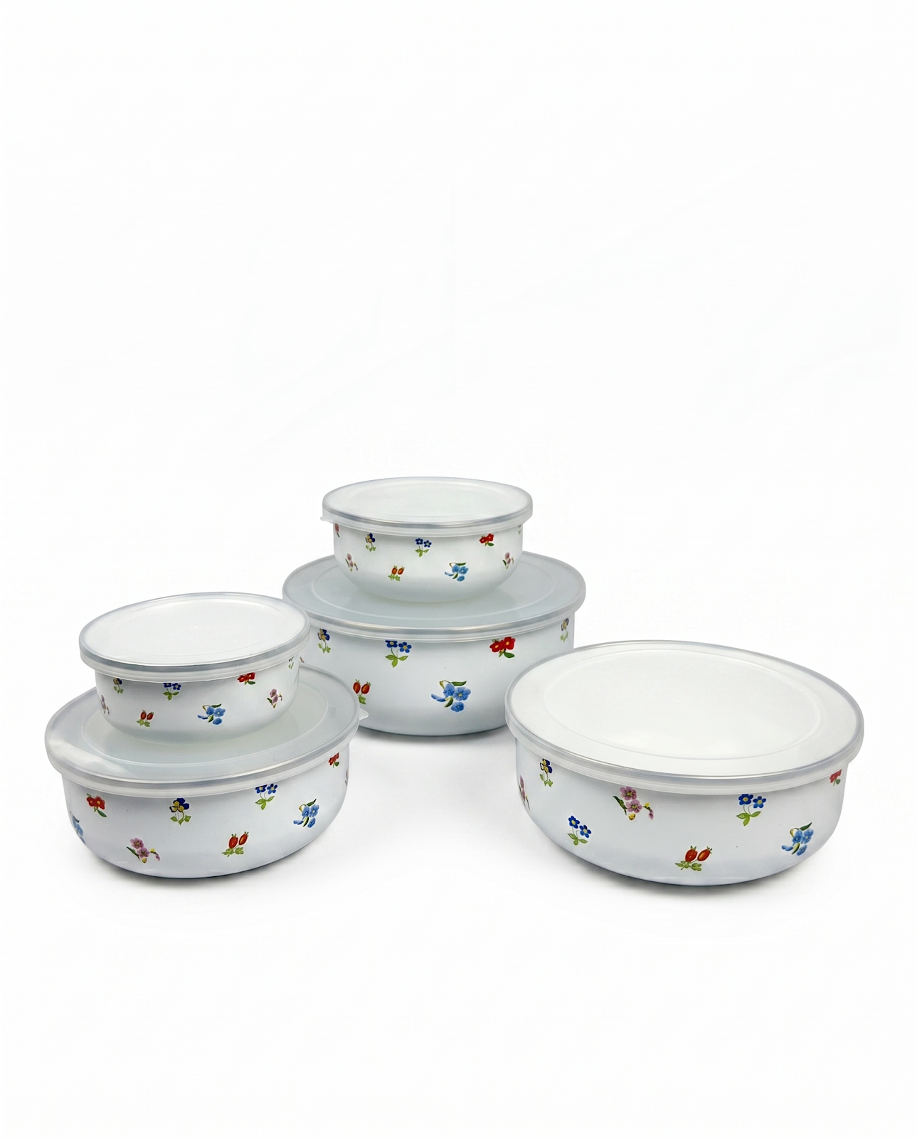 Recipiente En Peltre Con Tapa Plastica X3 Pcs 16/22/26-1000/2600/4800Ml — imagen 2
