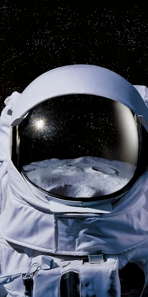 Space, Moon, Earth, Astronaut, Spacesuit 5K Wallpaper Background