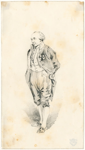 Staande man in Frans kostuum Van Lennep