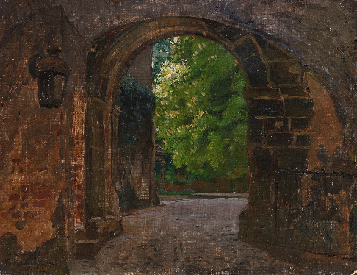 Burgtor Eingang zu Schloß Wiesenburg in der Mark 1906