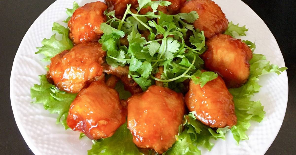 Cánh gà chiên sốt giấm đường