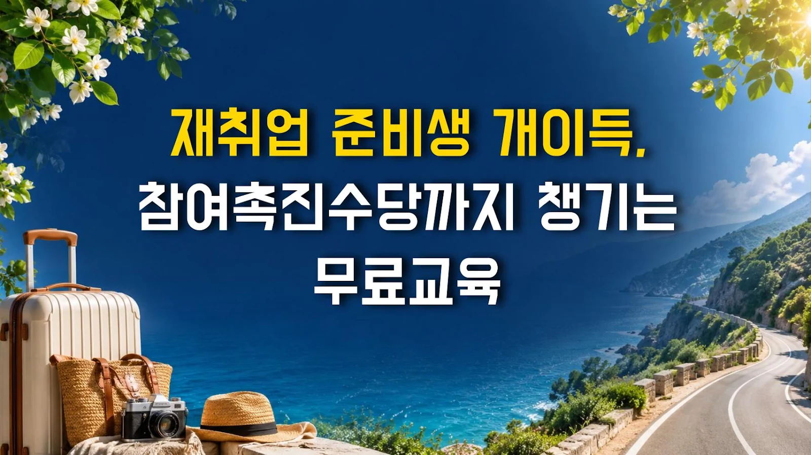 재취업 준비생 개이득, 참여촉진수당까지 챙기는 무료교육