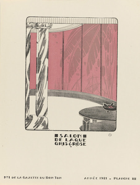 Salon de laque gris  rose 1921