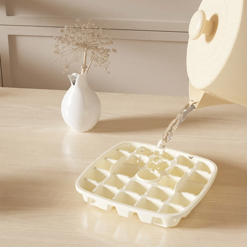 Ice cube tray with pressure release, 48 capacity