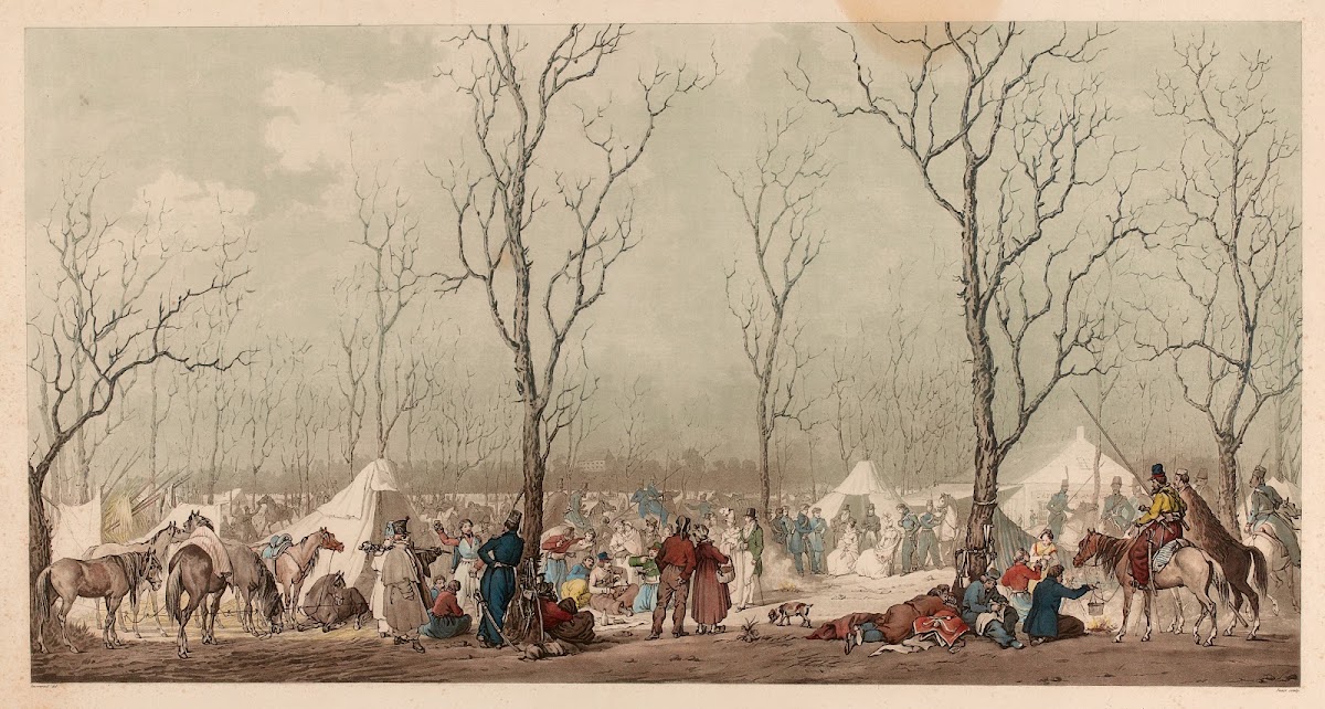 Bivouac aux Champs Elysées à Paris le 31 mars 1814